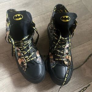 Converse Black and Yellow Batman Sneakers